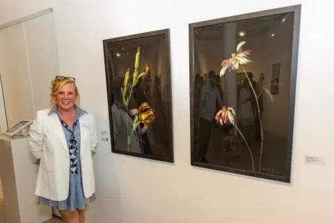 Alicia Staley Johnson at the opening reception